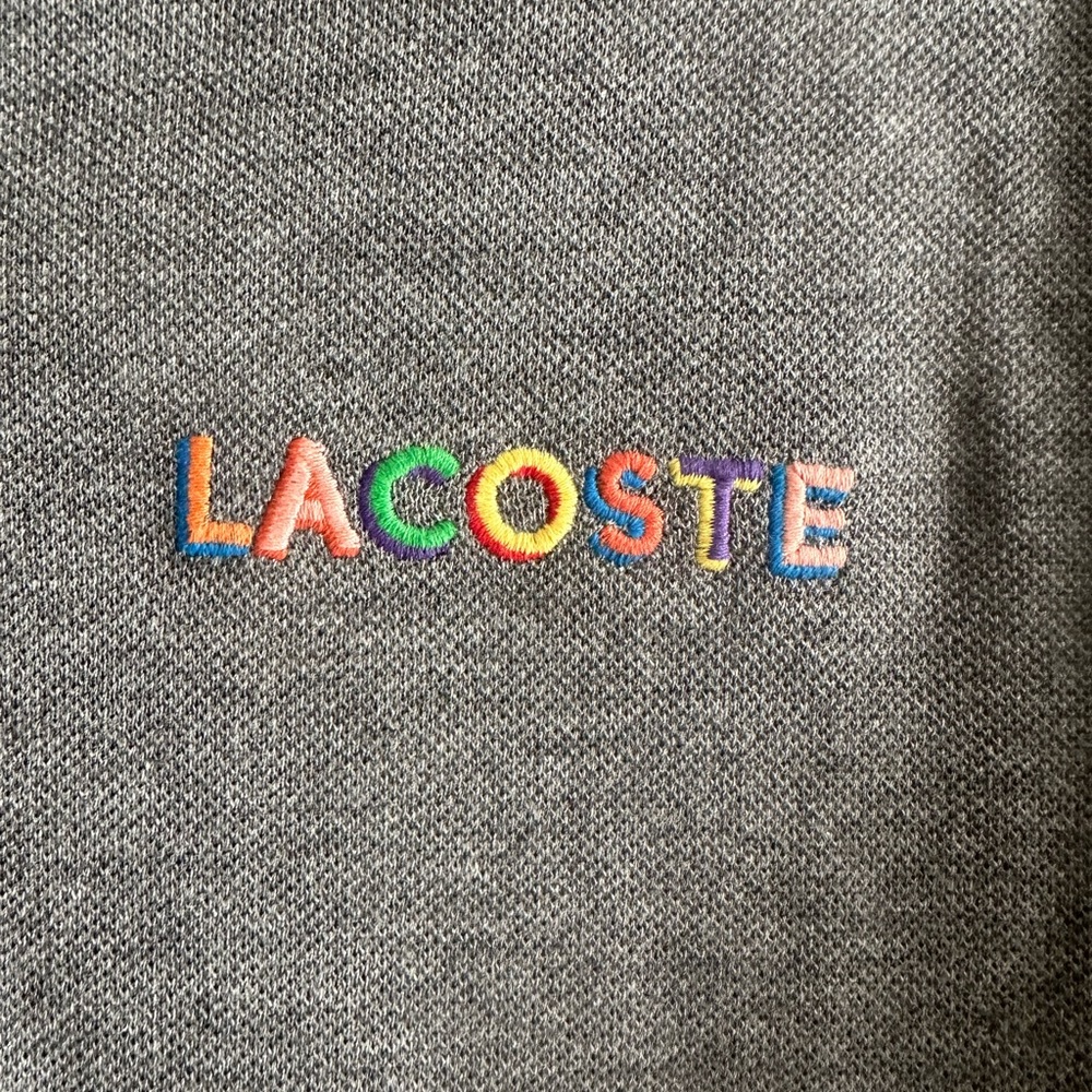 NWT Lacoste Grey Short Sleeve Polo Size M